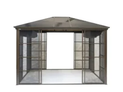 SOJAG Canada Pavillon »Castel«, aus Aluminium, inkl. Sonnensegel u. Insektenschutz, bronze
