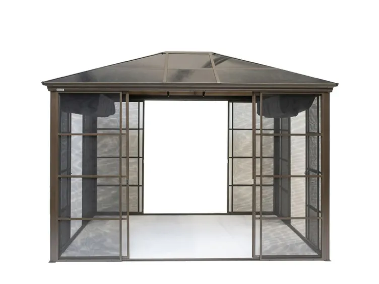 SOJAG Canada Pavillon »Castel«, aus Aluminium, inkl. Sonnensegel u. Insektenschutz, bronze