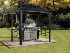SOJAG Canada Pavillon »Messina«, aus Aluminium und Stahl, mit Seitenablagen u. Rauchablass