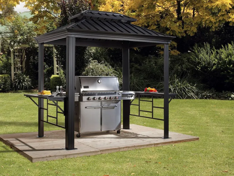 SOJAG Canada Pavillon »Messina«, aus Aluminium und Stahl, mit Seitenablagen u. Rauchablass
