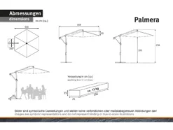 Sonnenschirm »Palmera 300«, inkl. Schutzhülle