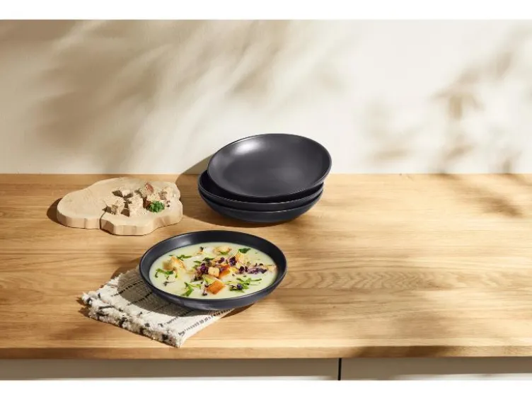 Speiseteller- Suppenteller-Set, 4-teilig