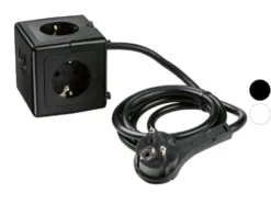 Steckdosenwürfel mit USB-Anschlüssen