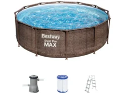 »Steel Pro Max™ DELUXE SERIES™« Set, mit Filterpumpe und Leiter Ø 366 x H 100 cm