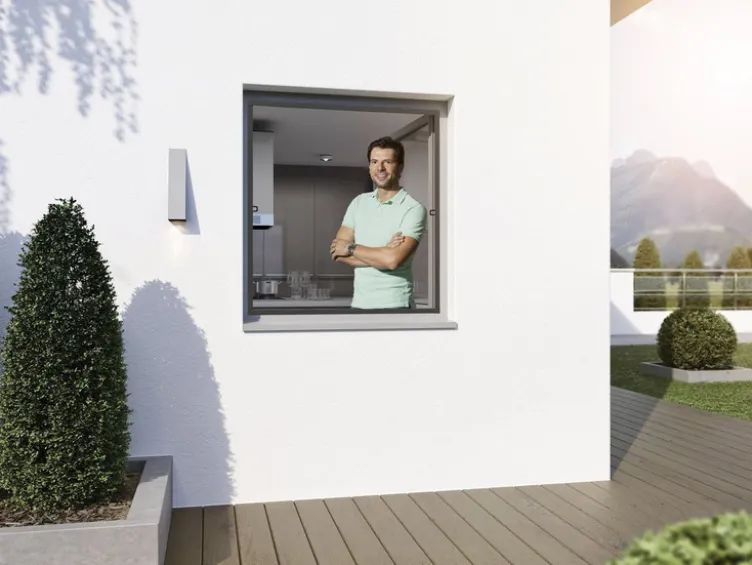 Super Slim Rahmenfenster, Komplettbausatz, ohne Bohren, 4,3 mm Einbautiefe, B 120 x H 150 cm