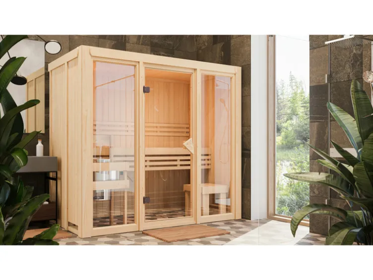 System-Sauna »Shorty«, mit Fronteinstieg, 3,6 kW Ofen