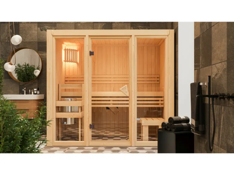 System-Sauna »Shorty«, mit Fronteinstieg, 3,6 kW Ofen