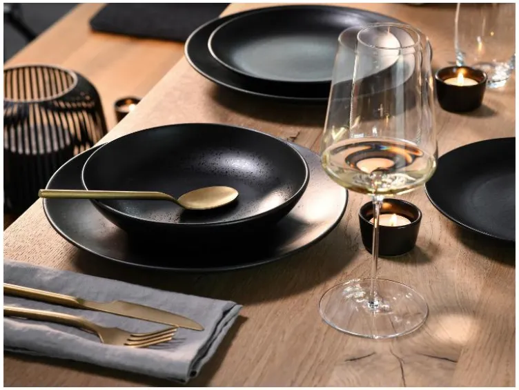 Tellerset »Magic Black«, 12-teilig