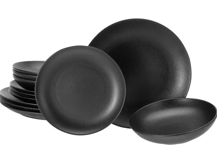 Tellerset »Magic Black«, 12-teilig