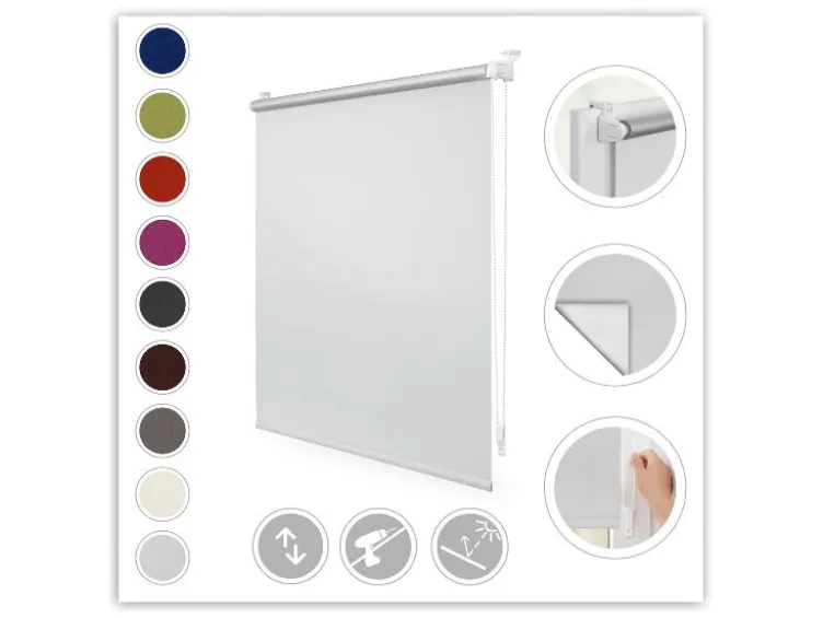 Thermo-Rollo Klemmfix, ohne Bohren, ab 45 x 150 cm
