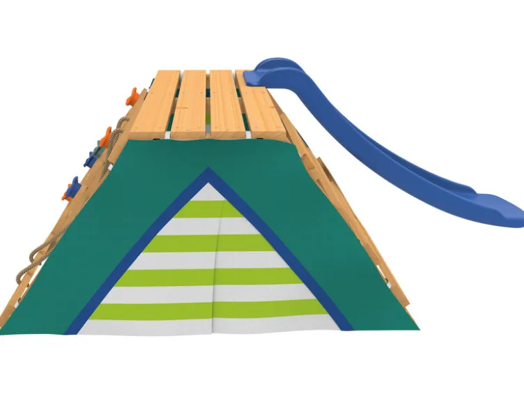 Tipi mit Rutsche, aus Echtholz