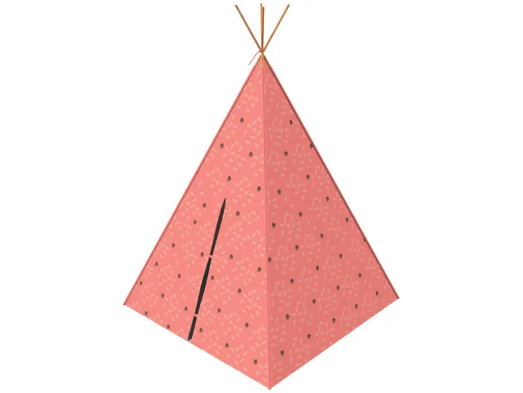 Tipi Spielzelt Waldtiere, aus massivem Kiefernholz