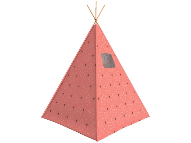 Tipi Spielzelt Waldtiere, aus massivem Kiefernholz