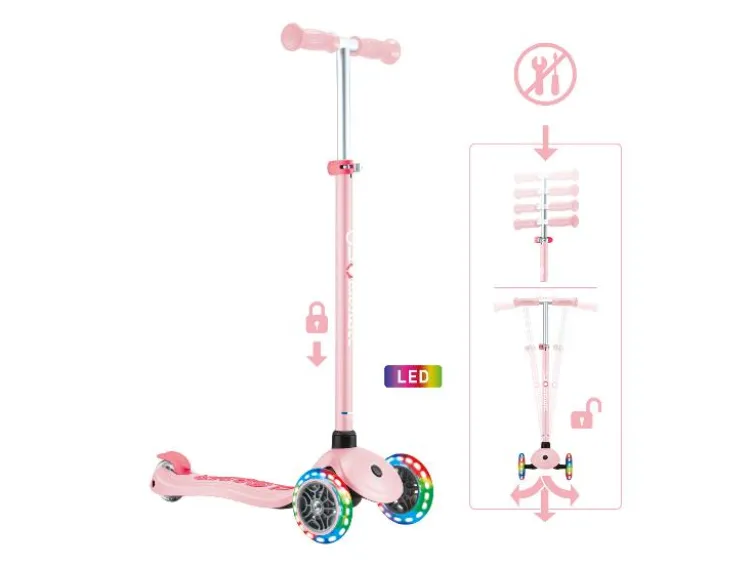 Tretroller Primo Plus Lights, mit LED-Leuchtrollen