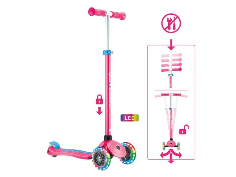 Tretroller Primo Plus Lights, mit LED-Leuchtrollen