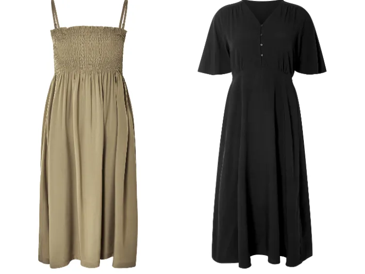 Tunika-Kleid / Kleid, Midilänge