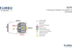 Tunnelzelt, »SUTI«, 4 Personen
