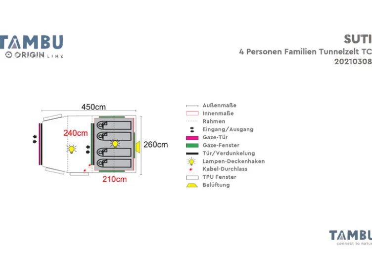 Tunnelzelt, »SUTI«, 4 Personen