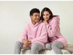 Unisex Oversize-Plüschhoodie, mit Teddyfleece