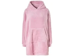 Unisex Oversize-Plüschhoodie, mit Teddyfleece