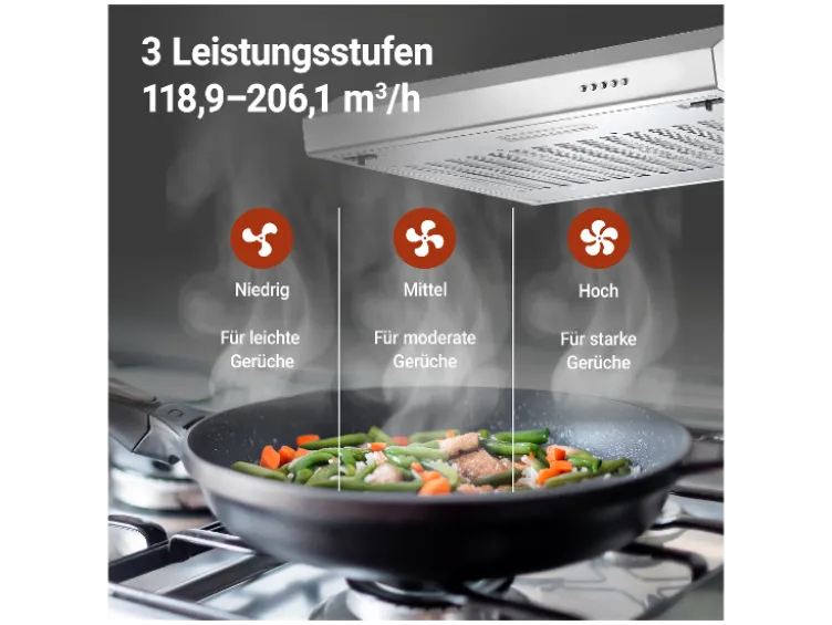 Unterbauhaube ohne Glasschrim