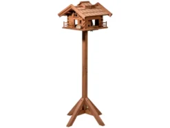 Vogelfutterhaus »Tirol«, inkl. Standfuß, H 117 cm, aus Holz