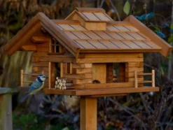 Vogelfutterhaus »Tirol«, inkl. Standfuß, H 117 cm, aus Holz