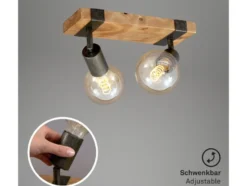 Wand- Deckenleuchte Vintage Holz, verschiedene Ausführungen