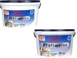 Wandfarbe Profiweiss, 5 l, 10 l