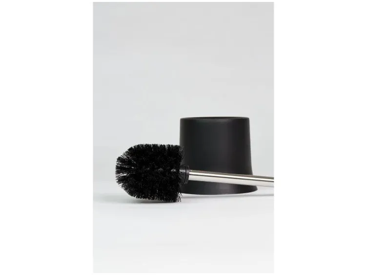 WC-Garnitur Basic Schwarz 2er Set, inklusive WC-Bürste