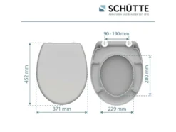 WC Sitz, mit Absenkautomatik und Schnellverschluss
