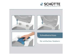 WC Sitz, mit Absenkautomatik und Schnellverschluss