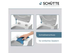 WC Sitz, mit Absenkautomatik und Schnellverschluss
