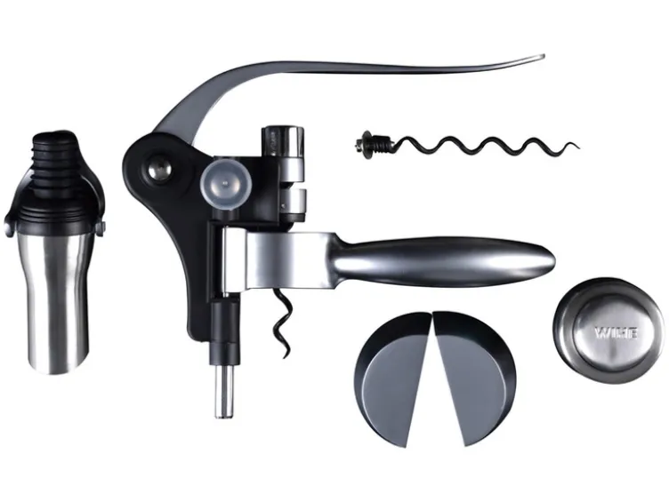 Weinzubehör-Set, 5-teilig, aus Edelstahl