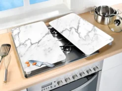 Wenko Herdabdeckplatte »Universal«, 2-teilig, für alle Herdarten, aus gehärtetem Glas