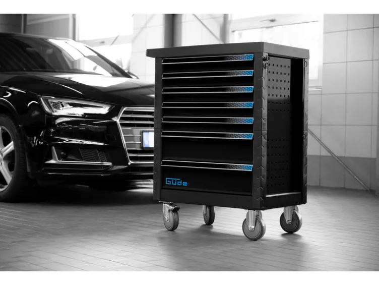 Werkstattwagen »GW7 Black Line«, mit 165-teiligem Werkzeugset