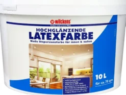Wilckens Latexfarbe, 10 Liter, in matt, seidenglänzend oder hochglänzend, Farbe weiß