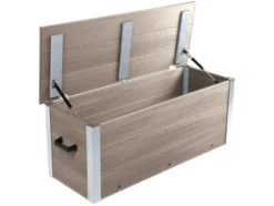 WPC Auflagenbox, silbergrau, L 115 x B 42,8 x H 47,2 cm