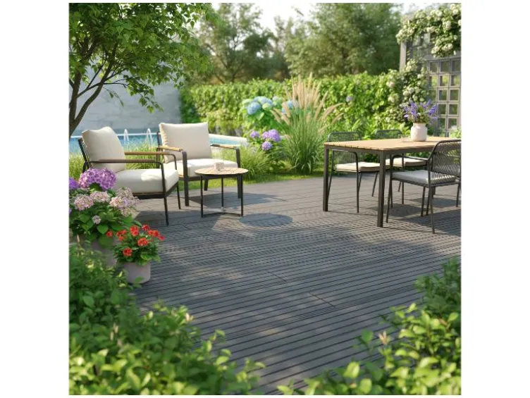 WPC Terrassendielen, mit Clipsystem