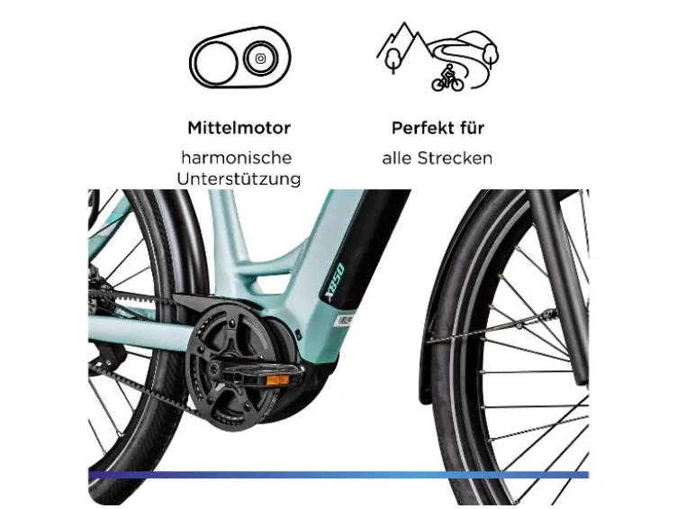 X850 E- Bike, Gates Carbon Antriebsriemen