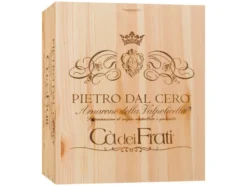 3 x 0,75-l-Flasche Cà dei Frati Pietro Dal Cero Amarone Della Valpolicella DOCG trocken, Rotwein 2018 - mit Holzkiste