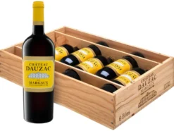 6 x 0,75-l-Flasche Château Dauzac Margaux 5er Grand Cru Classé AOC trocken, Rotwein 2017 - Original-Holzkiste