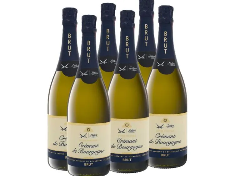 6 x 0,75-l-Weinpaket SANSIBAR DELUXE Cuvée Prestige Crémant de Bourgogne AOC brut, Schaumwein