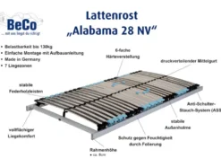 7-Zonen Lattenrost Alabama 28 NV, nicht verstellbar